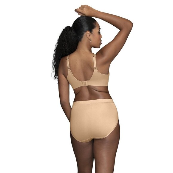 2Pk Vanity Fair SZ 44C Women's Underwire Full Coverage T-Shirt Bra Beige & Black - Picture 4 of 10